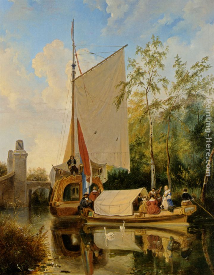 The Boating Party painting - Wijnandus Johannes Josephus Nuyen The Boating Party art painting